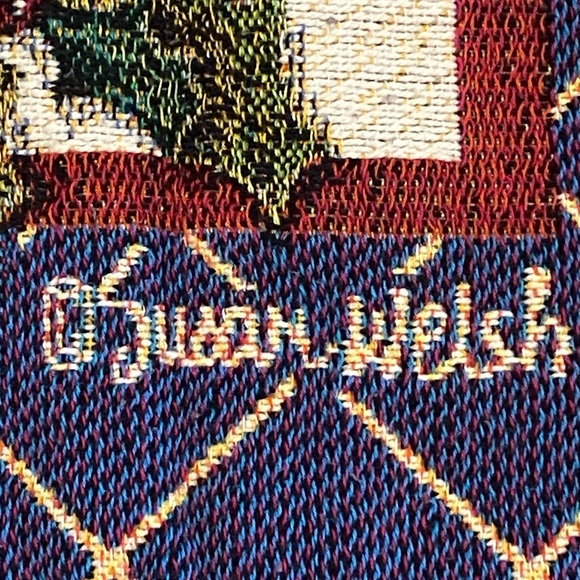 Goodwin Weavers Crown Crafts Vintage Woven Holiday Throw Blanket 🎄 Susan Welsh - Picture 6 of 6